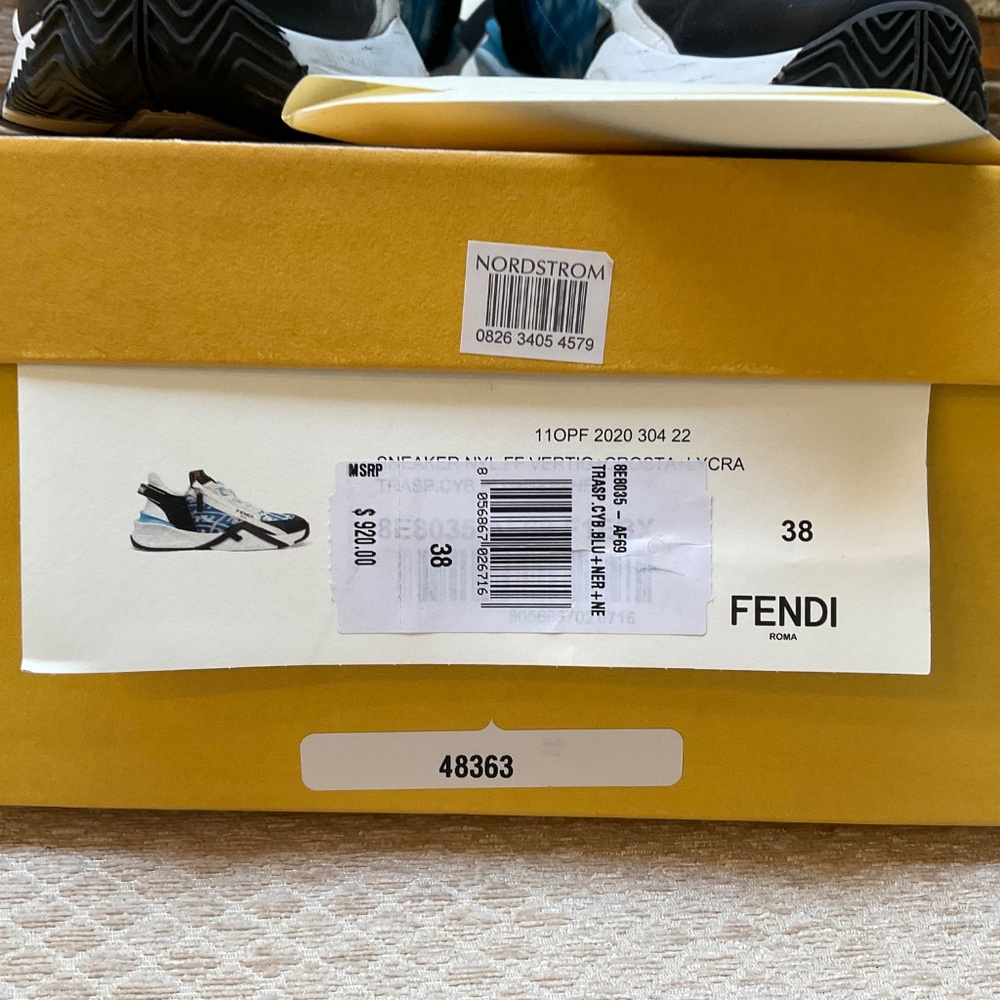 Fendi Flow Blue/White Sneakers (8.0) - Picture 8 of 8